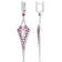 1 4/5 CT TGW Ruby and 1 1/2 CT TW Diamond Leverback Earrings in 14K
White Gold