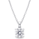 1 4/5 CT DEW Created Moissanite Solitaire Pendant with Chain in Sterling Silver