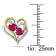 2 1/3 CT TGW Created Ruby and Diamond Accent Heart Earrings in 2-Tone
Sterling Silver