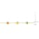 2 CT TGW Multi-Gem By The Yard Bracelet in 14K Yellow Gold