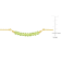 3/4 CT TGW Peridot Bead Bar Bracelet in Yellow Plated Sterling Silver