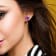 8-7/8ctw Garnet and Amethyst Floral Earrings in Sterling Silver