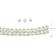 6-8MM Freshwater Cultured Pearl & Bead Double Row Strand, Bracelet
& Earrings Set in Sterling Silver