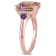 3 2/5 CT TGW Ametrine, Amethyst and Diamond Accent Ring in 18K Rose Gold
Over Sterling Silver
