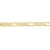 5.5MM Figaro Chain Bracelet in 18K Yellow Gold Over Sterling Silver