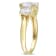 3 CT DEW Created Moissanite 3-Stone Engagement Ring in 10K Yellow Gold