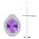 5 2/5 CT TGW Amethyst And White Topaz Double Halo Earrings in Sterling Silver