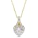2 7/8 CT TGW Created White Sapphire Halo Heart Pendant With Chain in
Yellow Plated Sterling Silver