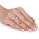 2 CT TGW Sky Blue Topaz and 1/10 CT TW Diamond Heart Ring in Rose Plated
Sterling Silver