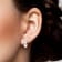 3 1/2 CT DEW Created Moissanite Graduated Triple Heart Earrings in
Sterling Silver
