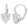 4 CT DEW Created Moissanite Heart Leverback Earrings in Sterling Silver