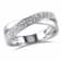 1/6 CT TW Diamond Crossover Ring in Sterling Silver