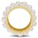 3-4.5MM Freshwater Cultured Pearl & Created White Sapphire Ring in
Yellow Plated Sterling Silver