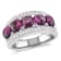 5 CT TGW Rhodolite and 1/4 CT TW Diamond Ring in 14K White Gold