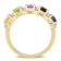 1 2/5 CTW Multi-Gemstone Anniversary Band Ring in Yellow Gold Plated
Sterling Silver