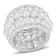 3-4MM Freshwater Cultured Pearl & 1 3/5 CT TGW Created White
Sapphire Ring in Sterling Silver