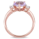 2 CT TGW Rose de France and Created White Sapphire Heart Ring in 18K
Rose Gold Over Sterling Silver