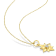 Diamond Accent North Star Charm with Chain in Yellow Plated Sterling Silver