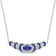 1 1/3 CT TGW  Created Blue and White Sapphire Necklace in Sterling
Silver with Black Rhodium Plated
