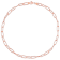6MM Polished Paperclip Chain Necklace in Rose Plated Sterling Silver