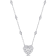 2.07 CT DEW Created Moissanite Halo Station Necklace in Sterling Silver