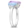 3 5/8 CT TGW Pink Amethyst and Sky Blue Topaz 2-Stone Ring in Sterling Silver