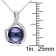 9-9.5MM Black Freshwater Cultured Pearl and Diamond Pendant with Chain
in Sterling Silver