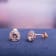 1ct Morganite and Diamond Halo Stud Earrings in Rose Plated Sterling Silver