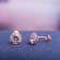 1ct Morganite and Diamond Halo Stud Earrings in Rose Plated Sterling Silver