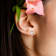 4-4/5ctw Created White Sapphire Stud Earrings in Sterling Silver