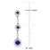 3 1/2 CT TGW Created Blue and White Sapphire Dangle Flower Earrings in
Sterling Silver