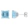 6 CT TGW Square Sky Blue Topaz Stud Earrings in Sterling Silver