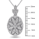 1/10 CT TW Diamond Floral Locket Pendant with Chain in Sterling Silver