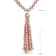 4-11 MM Pink Freshwater Cultured Pearl Tassel Necklace with Sterling
Silver Clasp