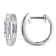 1/4 CT TW Diamond Hoop Earrings in 10k White Gold