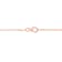 1.3MM Beaded Chain Necklace in Rose Plated Sterling Silver