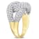 1 3/8 CT TW Diamond Knot Design Cluster Ring in 14K 2-Tone Gold