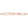 6MM Polished Paperclip Chain Necklace in Rose Plated Sterling Silver