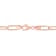 6MM Polished Paperclip Chain Necklace in Rose Plated Sterling Silver