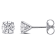 1 CT TW Lab-Grown Diamond Martini Style Stud Earrings in 14K White Gold