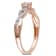 1/6 CT TGW Morganite and 1/10 CT TW Diamond Infinity Ring in 18K Rose
Gold Over Sterling Silver