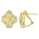 3 1/4 CT TGW Green Quartz Floral Earrings in 18k Yellow Gold Over
Sterling Silver