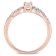 1/4 CT TGW Created White Sapphire and 1/10 CT TW Diamond Infinity Ring
Rose Plated Sterling Silver