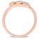1/10ctw Diamond Triple Heart Bypass Promise Ring in 18K Rose Gold Over
Sterling Silver