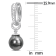 8-8.5MM Black Tahitian Cultured Pearl and Diamond Accent Drop Huggie
Earrings in Sterling Silver