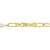 4.5-7.5 MM Freshwater Cultured Pearl Link Chain Necklace in 18K Yellow
Gold Over Sterling Silver