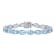 28 1/2 CT TGW Oval-Cut Sky-Blue Topaz Tennis Bracelet in Sterling Silver