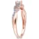1/4 CT TGW Created White Sapphire and 1/10 CT TW Diamond Infinity Ring
Rose Plated Sterling Silver