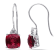 5 5/8 CT TGW Created Ruby and Diamond Accent Shepherd Hook Earrings 10K
White Gold