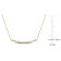 1/3 CT TGW Lab Grown Diamond Bar Pendant with Chain in 18K Yellow Gold
Plated Sterling Silver